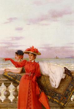Vittorio Matteo Corcos : Looking Out To Sea